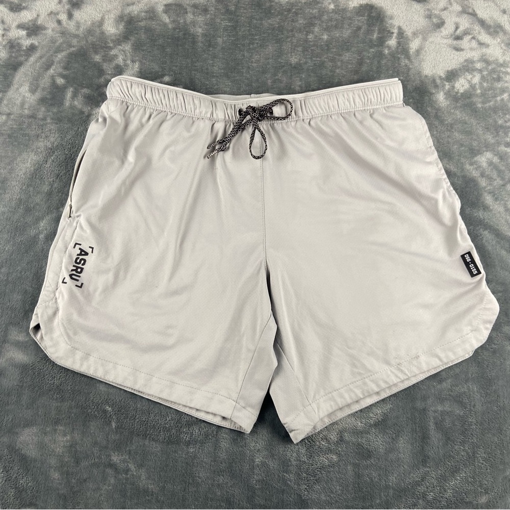ASRV Shorts Men M Grey Lined Athleisure Performance Tetra-Lite DSG-0155